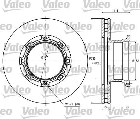 Valeo 187083 - Bremžu diski autospares.lv