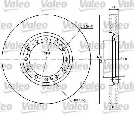 Valeo 187031 - Bremžu diski autospares.lv