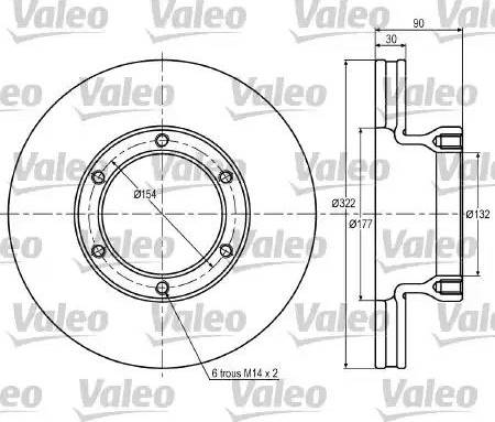 Valeo 187026 - Bremžu diski www.autospares.lv