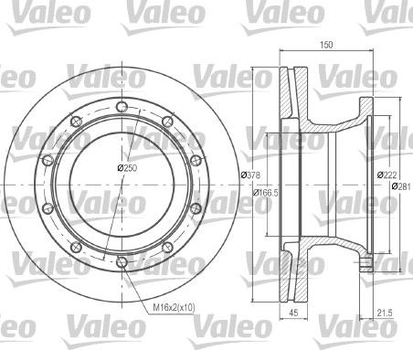 Valeo 187021 - Bremžu diski www.autospares.lv