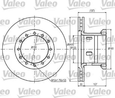 Valeo 187079 - Bremžu diski www.autospares.lv