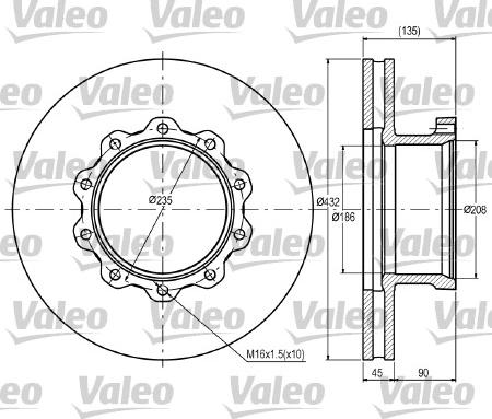 Valeo 187076 - Bremžu diski www.autospares.lv