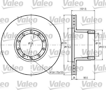 Valeo 187078 - Bremžu diski www.autospares.lv