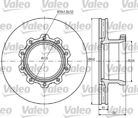 Valeo 187077 - Brake Disc www.autospares.lv