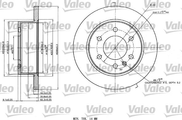 Valeo 187142 - Bremžu diski www.autospares.lv