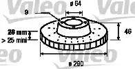 Valeo 187155 - Bremžu diski www.autospares.lv