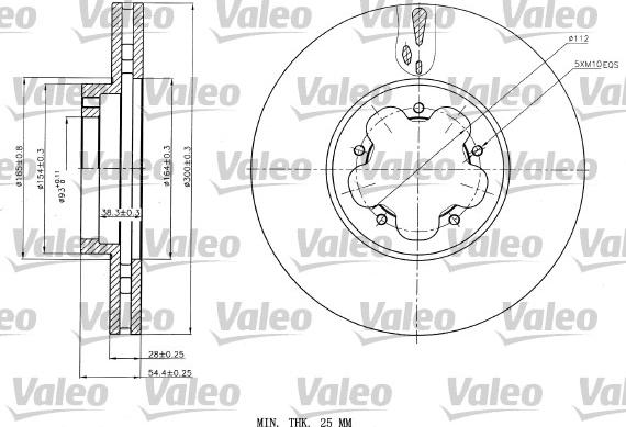 Valeo 187151 - Bremžu diski www.autospares.lv