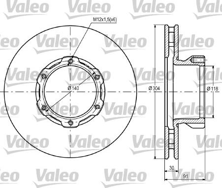 Valeo 187105 - Bremžu diski www.autospares.lv