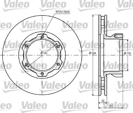 Valeo 187108 - Bremžu diski www.autospares.lv