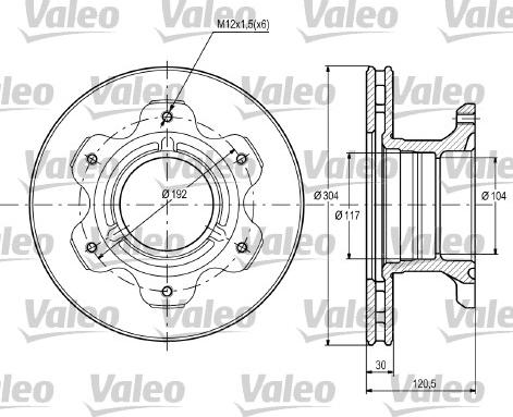 Valeo 187107 - Bremžu diski www.autospares.lv