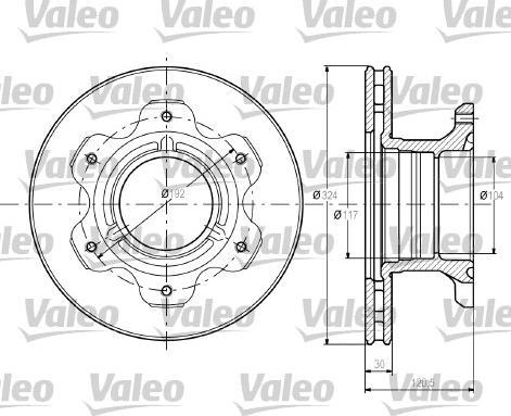 Valeo 187110 - Bremžu diski autospares.lv