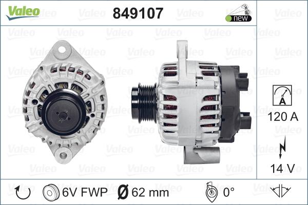 Valeo 849107 - Ģenerators autospares.lv