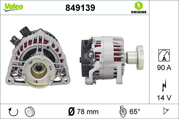 Valeo 849139 - Alternator www.autospares.lv