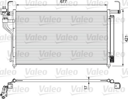 Valeo 814400 - Kondensators, Gaisa kond. sistēma www.autospares.lv