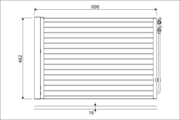 Valeo 814410 - Kondensators, Gaisa kond. sistēma www.autospares.lv