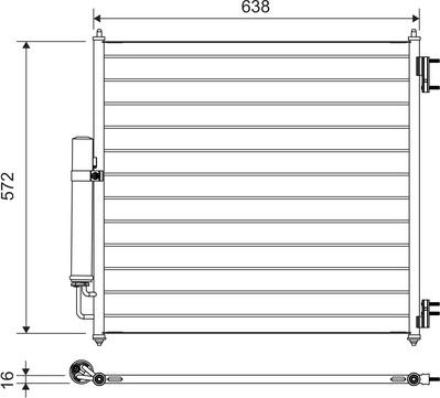 Valeo 814053 - Kondensators, Gaisa kond. sistēma www.autospares.lv