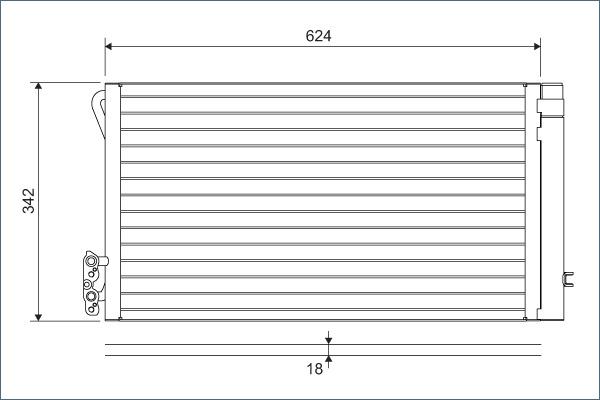 Valeo 814012 - Kondensators, Gaisa kond. sistēma www.autospares.lv