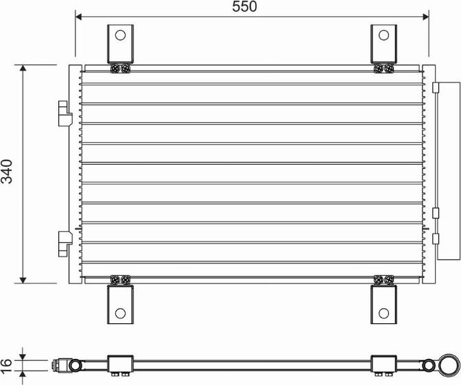 Valeo 814081 - Kondensators, Gaisa kond. sistēma www.autospares.lv