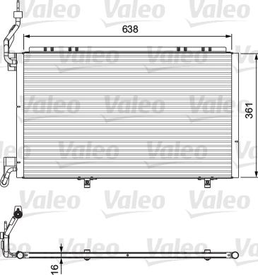 Valeo 814076 - Kondensators, Gaisa kond. sistēma www.autospares.lv