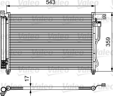 Valeo 814115 - Kondensators, Gaisa kond. sistēma www.autospares.lv