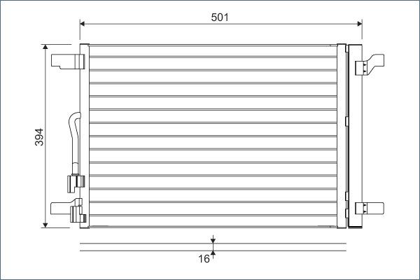 Valeo 814301 - Kondensators, Gaisa kond. sistēma www.autospares.lv