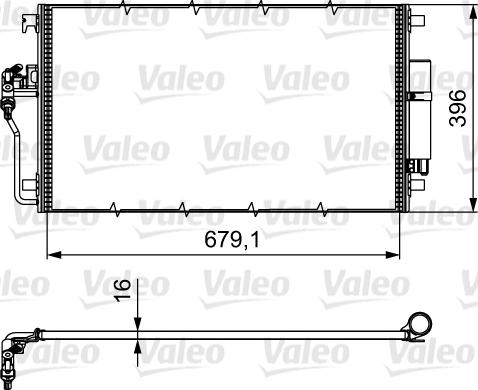 Valeo 814374 - Kondensators, Gaisa kond. sistēma www.autospares.lv