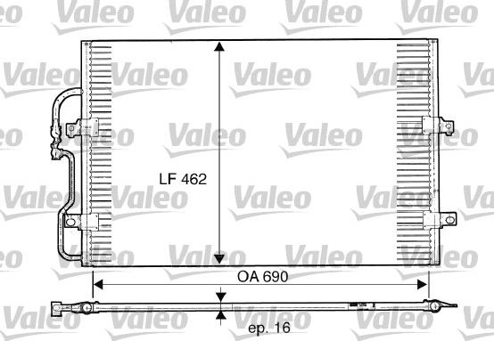 Valeo 816852 - Kondensators, Gaisa kond. sistēma www.autospares.lv