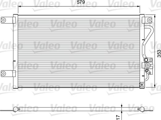 Valeo 810929 - Kondensators, Gaisa kond. sistēma www.autospares.lv