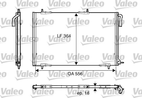 Valeo 818001 - Kondensators, Gaisa kond. sistēma www.autospares.lv