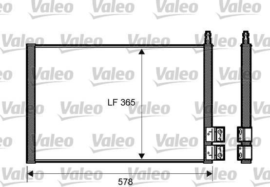 Valeo 818195 - Kondensators, Gaisa kond. sistēma autospares.lv