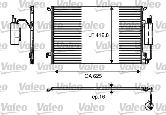 Valeo 818175 - Kondensators, Gaisa kond. sistēma www.autospares.lv