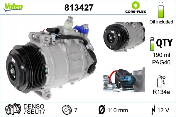 Valeo 813427 - Compressor, air conditioning www.autospares.lv