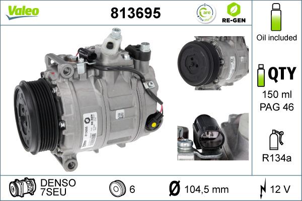 Valeo 813695 - Compressor, air conditioning www.autospares.lv