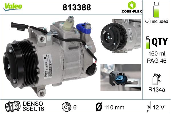 Valeo 813388 - Compressor, air conditioning www.autospares.lv