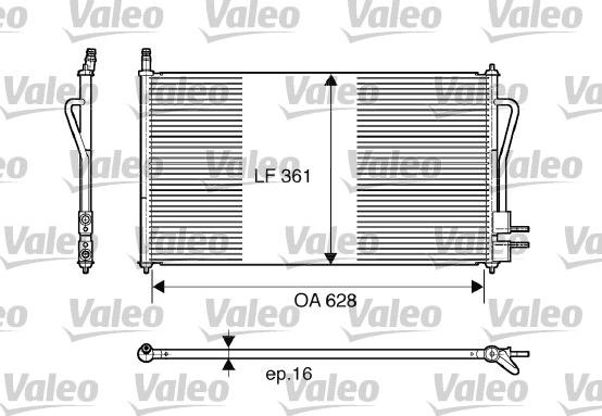 Valeo 817493 - Kondensators, Gaisa kond. sistēma www.autospares.lv