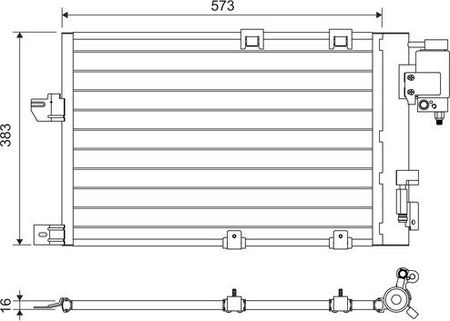 Valeo 817505 - Kondensators, Gaisa kond. sistēma www.autospares.lv