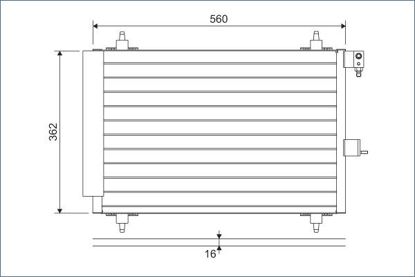 Valeo 817508 - Kondensators, Gaisa kond. sistēma www.autospares.lv