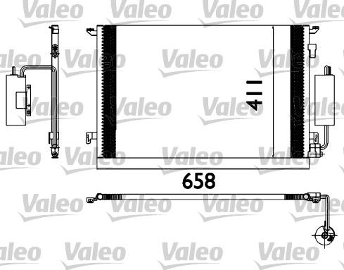 Valeo 817648 - Kondensators, Gaisa kond. sistēma www.autospares.lv