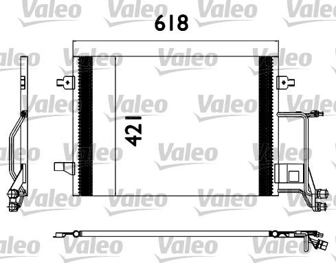 Valeo 817666 - Kondensators, Gaisa kond. sistēma www.autospares.lv