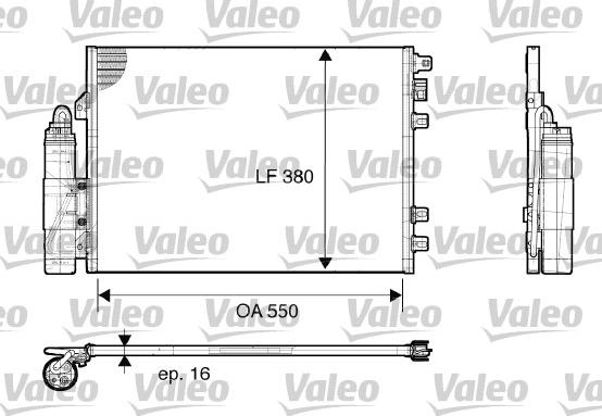 Valeo 817661 - Kondensators, Gaisa kond. sistēma www.autospares.lv