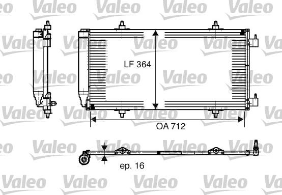 Valeo 817668 - Kondensators, Gaisa kond. sistēma www.autospares.lv