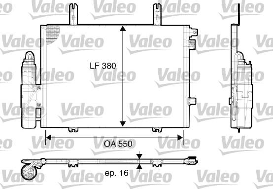 Valeo 817662 - Kondensators, Gaisa kond. sistēma www.autospares.lv