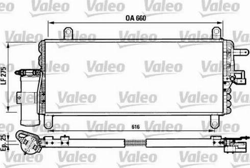 Valeo 817052 - Kondensators, Gaisa kond. sistēma www.autospares.lv