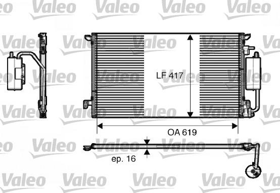 Valeo 817809 - Kondensators, Gaisa kond. sistēma www.autospares.lv