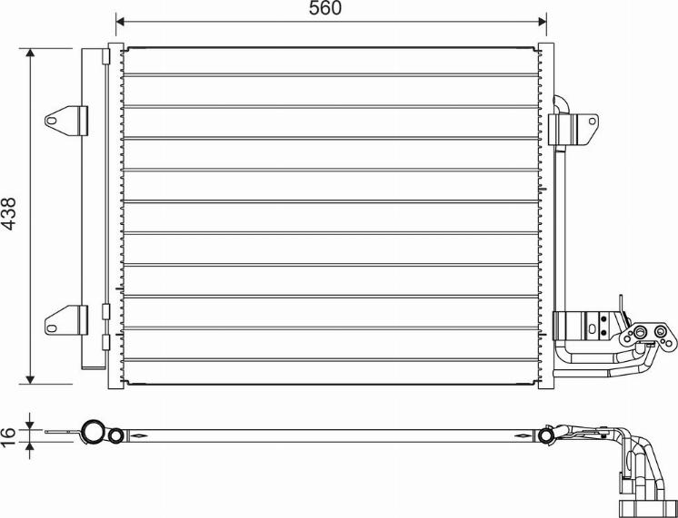 Valeo 817806 - Kondensators, Gaisa kond. sistēma www.autospares.lv