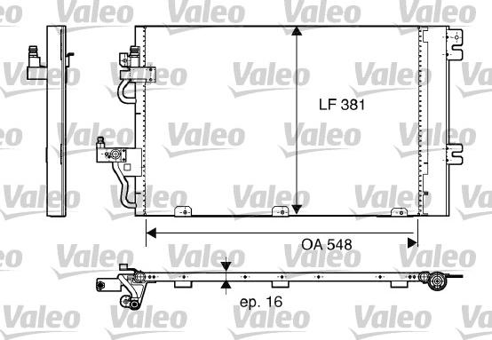 Valeo 817839 - Kondensators, Gaisa kond. sistēma www.autospares.lv