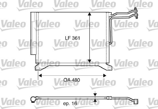 Valeo 817837 - Kondensators, Gaisa kond. sistēma www.autospares.lv