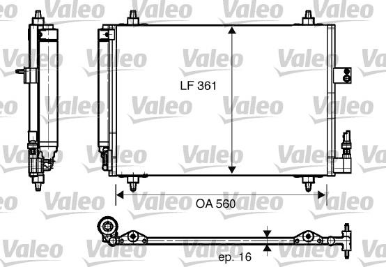 Valeo 817824 - Kondensators, Gaisa kond. sistēma www.autospares.lv