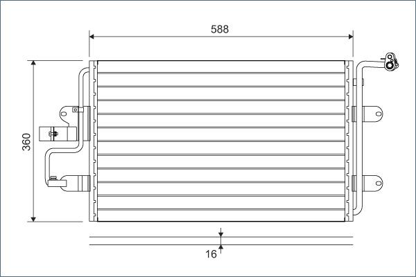 Valeo 817244 - Kondensators, Gaisa kond. sistēma www.autospares.lv