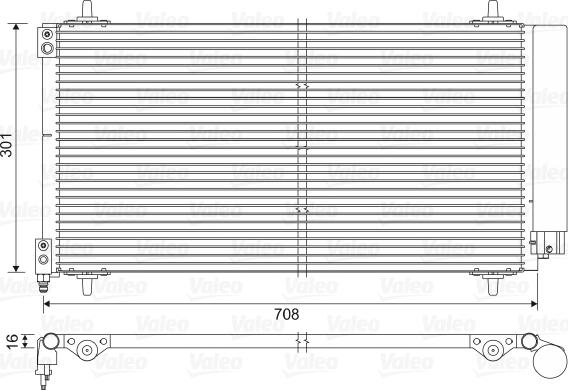 Valeo 817740 - Kondensators, Gaisa kond. sistēma www.autospares.lv